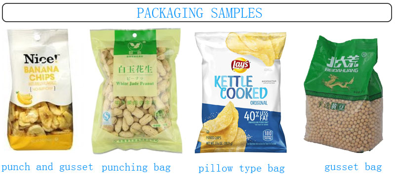 Popcorn Packing Machine Packaging Samples