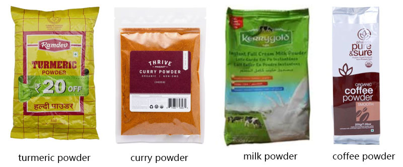 Curry Powder Packing Machine Packing Samples