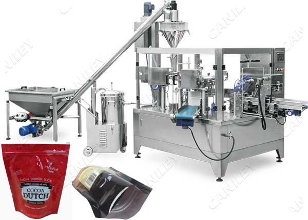 Automatic Zipper Bag Filling Machine for Cocoa Powder