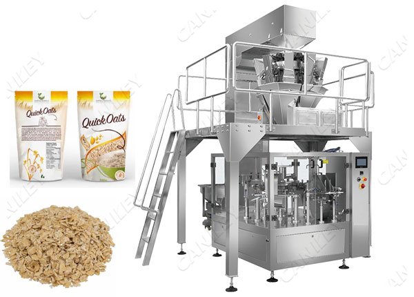 Giving Bag Packing Machine For Cereal Oats