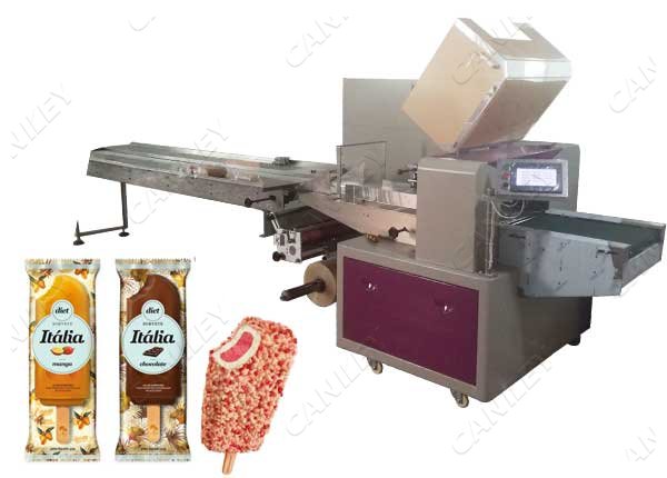 Ice Cream Bar Horizontal Flow Wrapper Machine for Sale