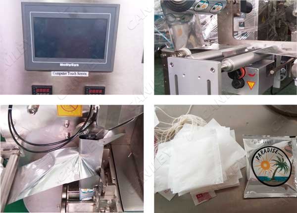 Inner and outer tea bag packing machine