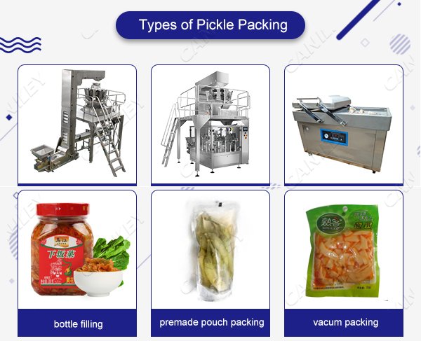 Types of pickle packing machine