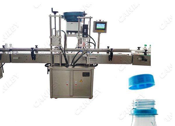 Fish feed bottle capping machine