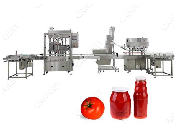 Tomato Paste Filling Machine Line 200-2000 Bottles/Hour