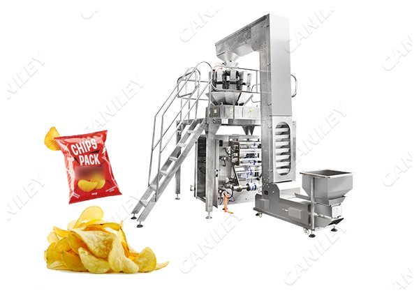 Fried chips packing machine